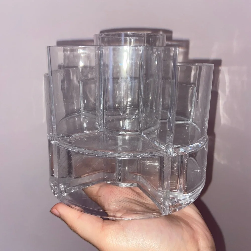 Clear acrylic makeup organizer
